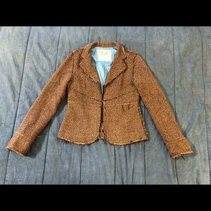 Fossil tweed deconstructed blazer